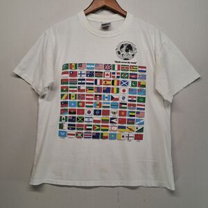 Vintage Duquesne University Single Stitch Large T Shirt Oneita White